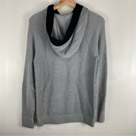 Michael Kors Tight Knit Pullover Sweater Sweatshirt Hoodie Black Gray Size Small - Picture 5 of 5